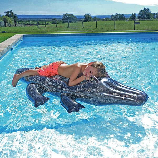 MANCHE FLOTTEUR PISCINE GONFLABLE CROCODILE RIDING 193X94 CM 41478